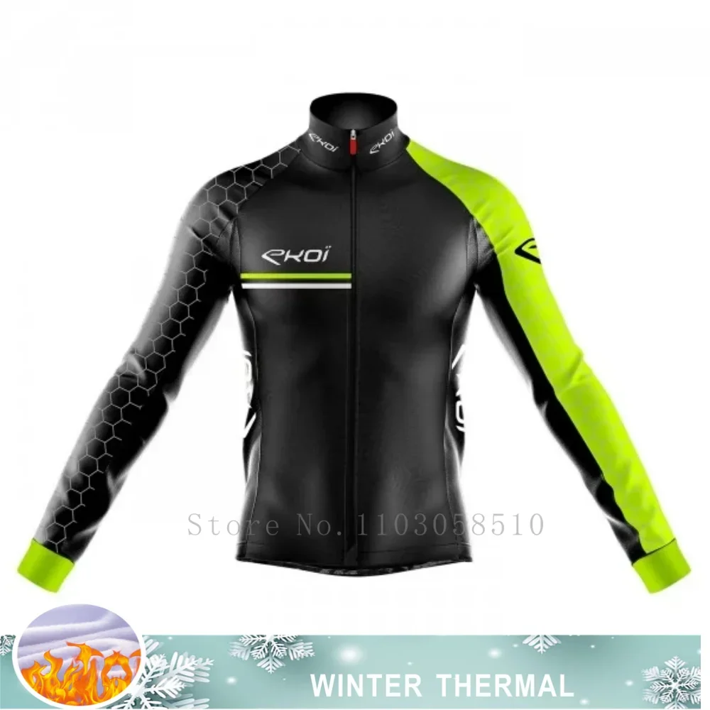 Herren Fahrradjacken Herrenmäntel Winter Thermo-Fleece Windbreaker – Image 5