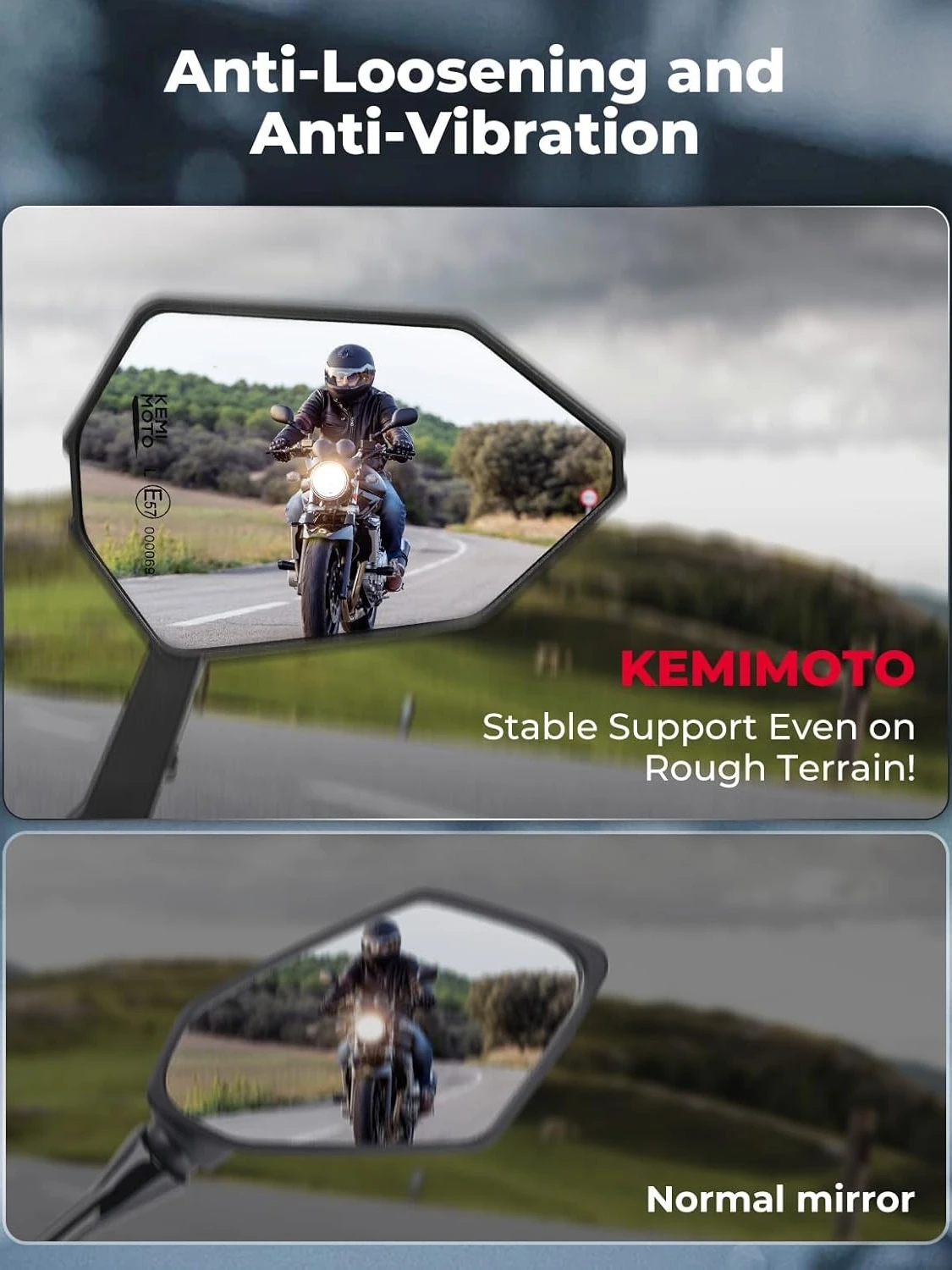 Motorrad-Lenkerspiegel M8 M10 Aluminium Universal Motorrad-Rückspiegel – Image 5
