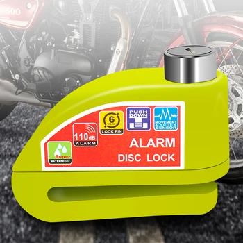 Motorrad Roller Fahrrad Alarm Lock Rad Scheibenbremse Wasserdichte Anti-Diebstahl Aluminium Legierung