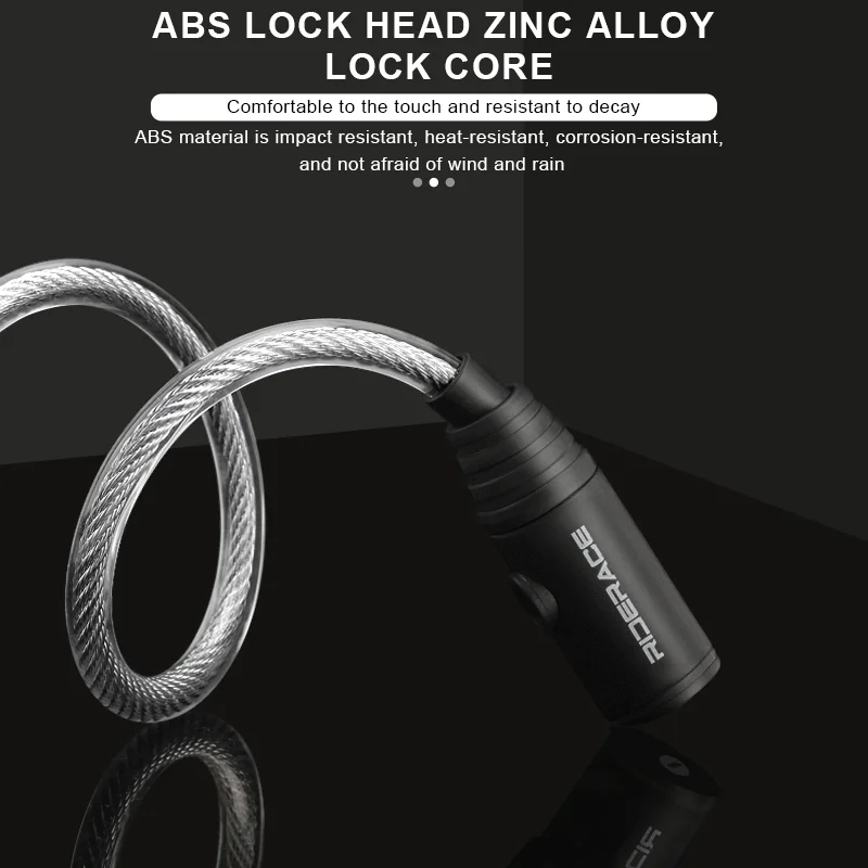 Fahrrad Kabel Schloss Hohe Sicherheit Anti-Diebstahl Outdoor Reiten – Bild 3