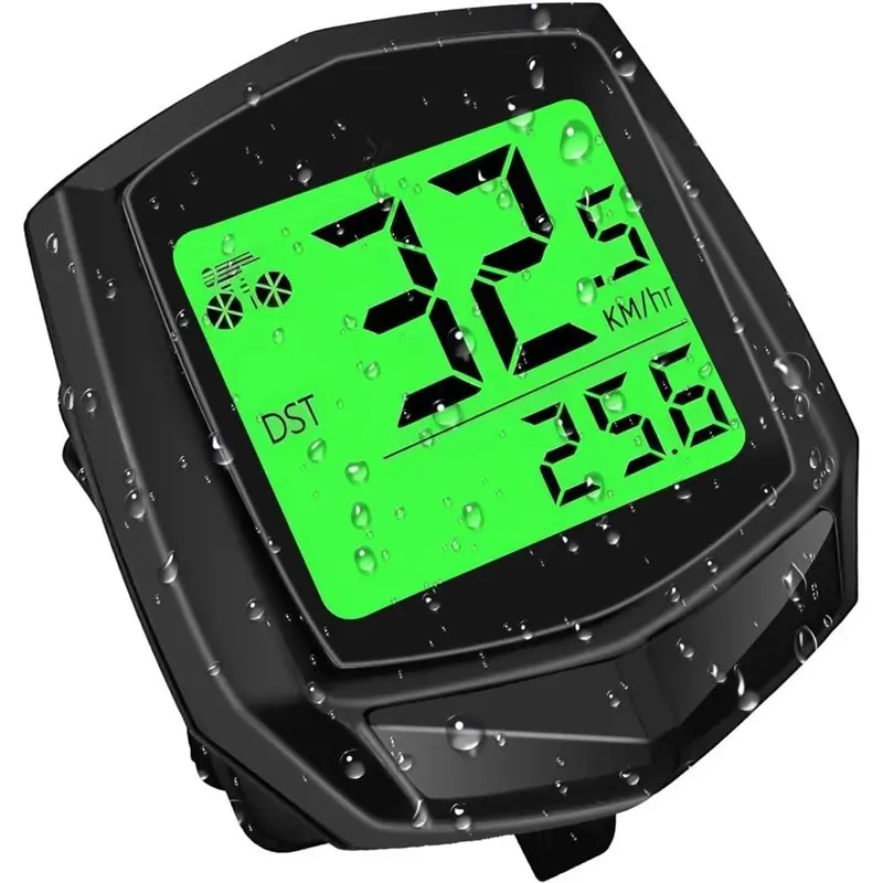 HOTB72A Fahrrad-Tachometer Drahtloser Fahrradcomputer und Kilometerzähler MPH KM/H Automatische Aktivierung