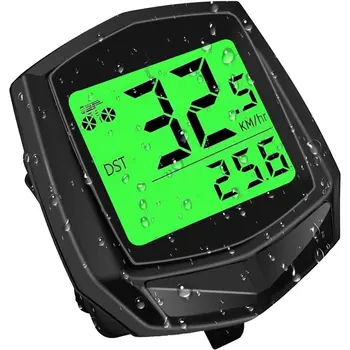 HOTB72A Fahrrad-Tachometer Drahtloser Fahrradcomputer und Kilometerzähler MPH KM/H Automatische Aktivierung