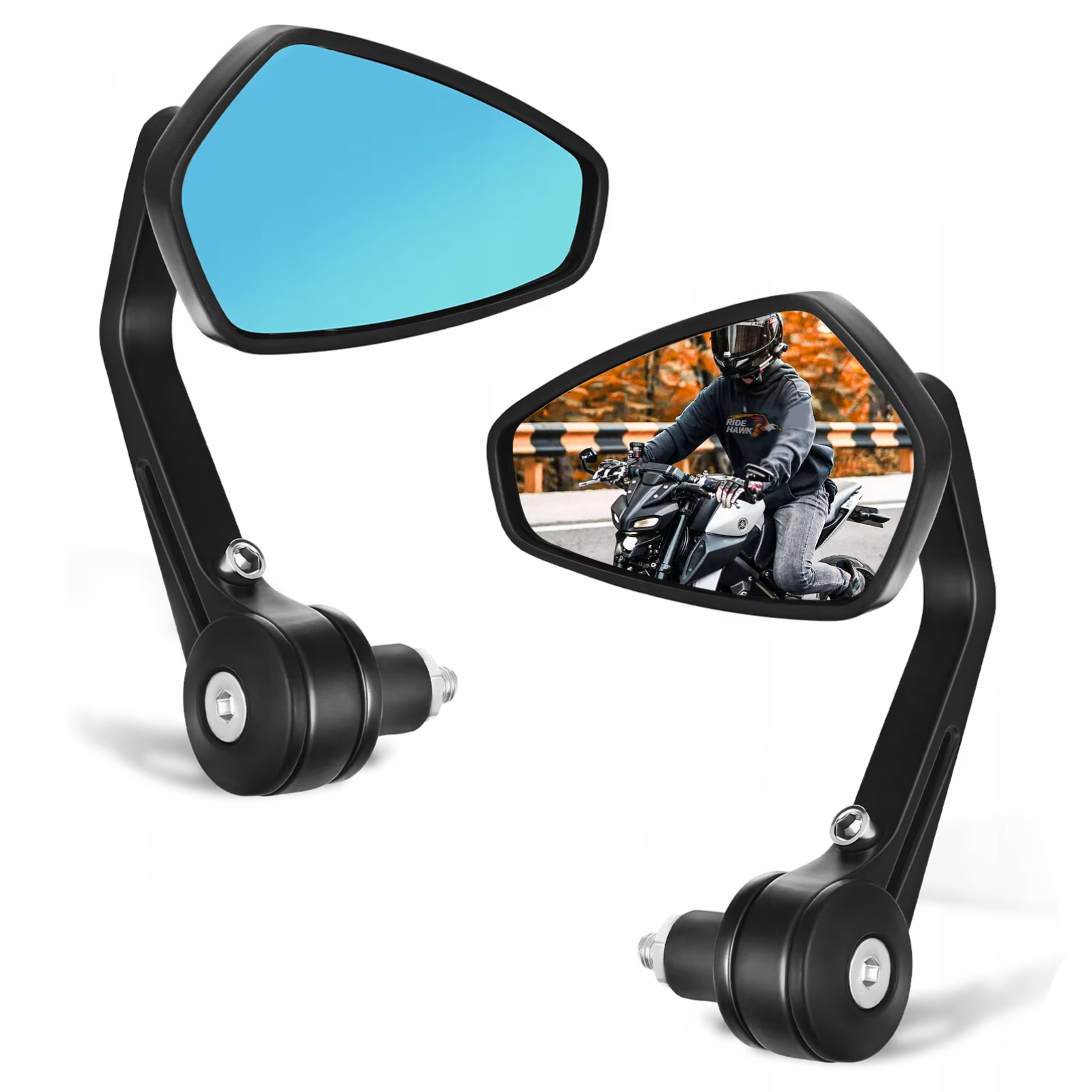 Motorrad-Spiegel 7/8 Zoll Lenkerendenspiegel Universal-Rückspiegel Motorrad-Weihnachtsdekoration Rückspiegel