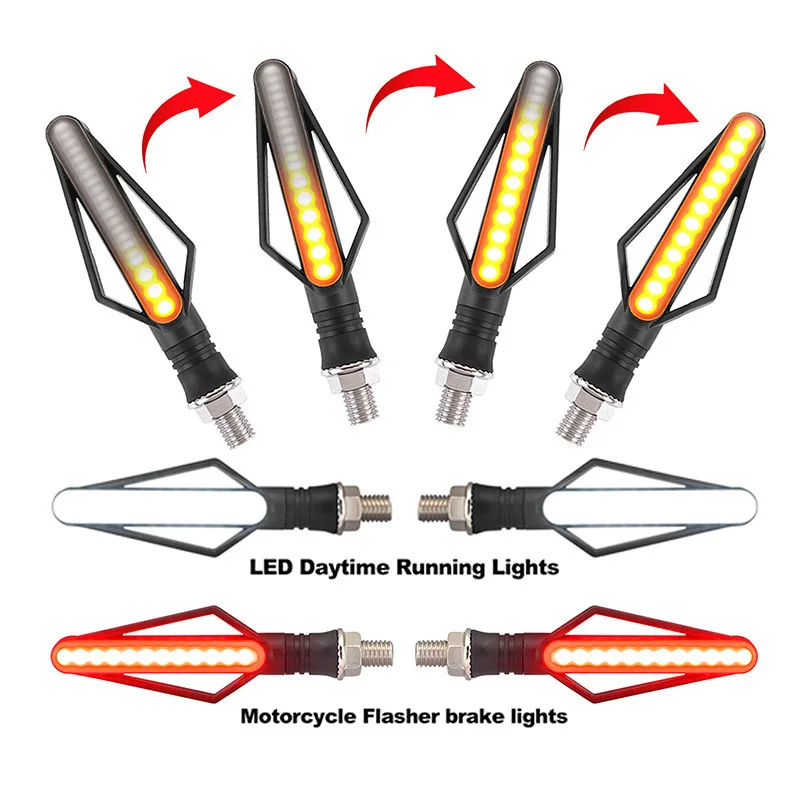 Motorrad LED Blinker Richtungs anzeigen blinken hinten Heck bremse – Bild 2