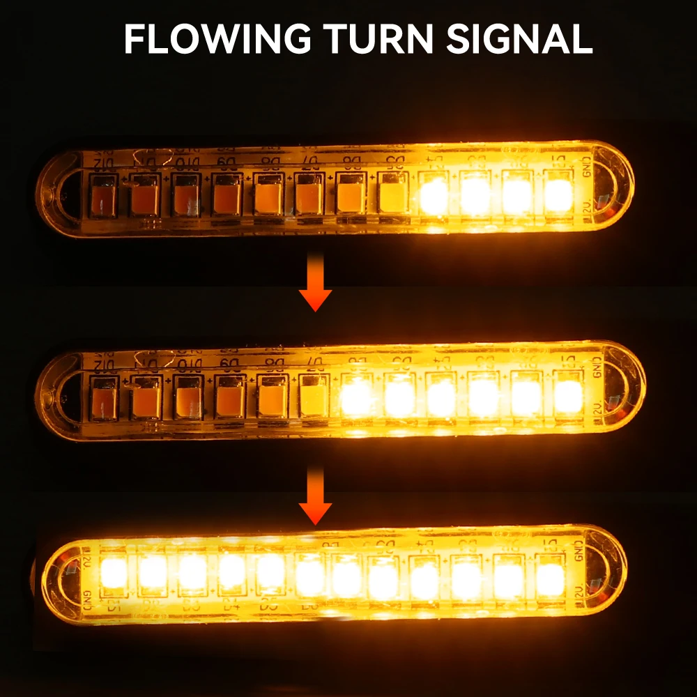 Motorrad LED Blinker Richtungs anzeigen blinken hinten Heck bremse – Bild 5