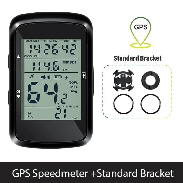 NEWBOLER Fahrradcomputer, kabelloser GPS-Fahrradtacho, MTB, Rennrad, wasserdicht, USB wiederaufladbar
