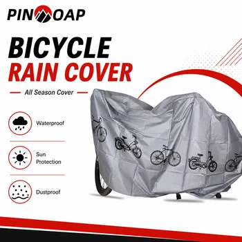 PINMOAP Universelle Fahrrad-Regenhülle, wasserdichte Outdoor-Fahrradabdeckung, staubdicht, UV-beständig