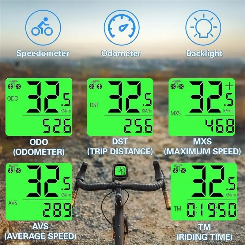HOTB72A Fahrrad-Tachometer Drahtloser Fahrradcomputer – Bild 6