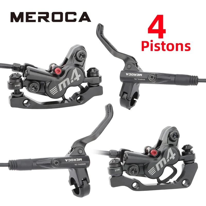 MEROCA MTB Fahrrad Hydraulische 160mm Scheibenbremse Hydraulische 4-Kolben Fahrrad-Bremssattel