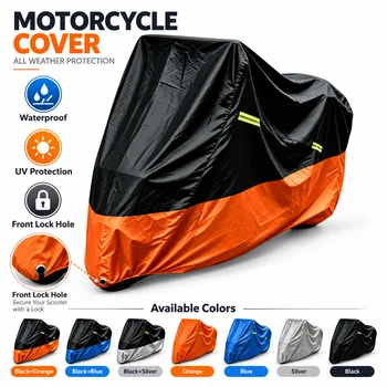 Motorrad abdeckung wasserdicht ganzjährig staub dicht UV-Schutz 190t Motorrad abdeckung mehrere Farben