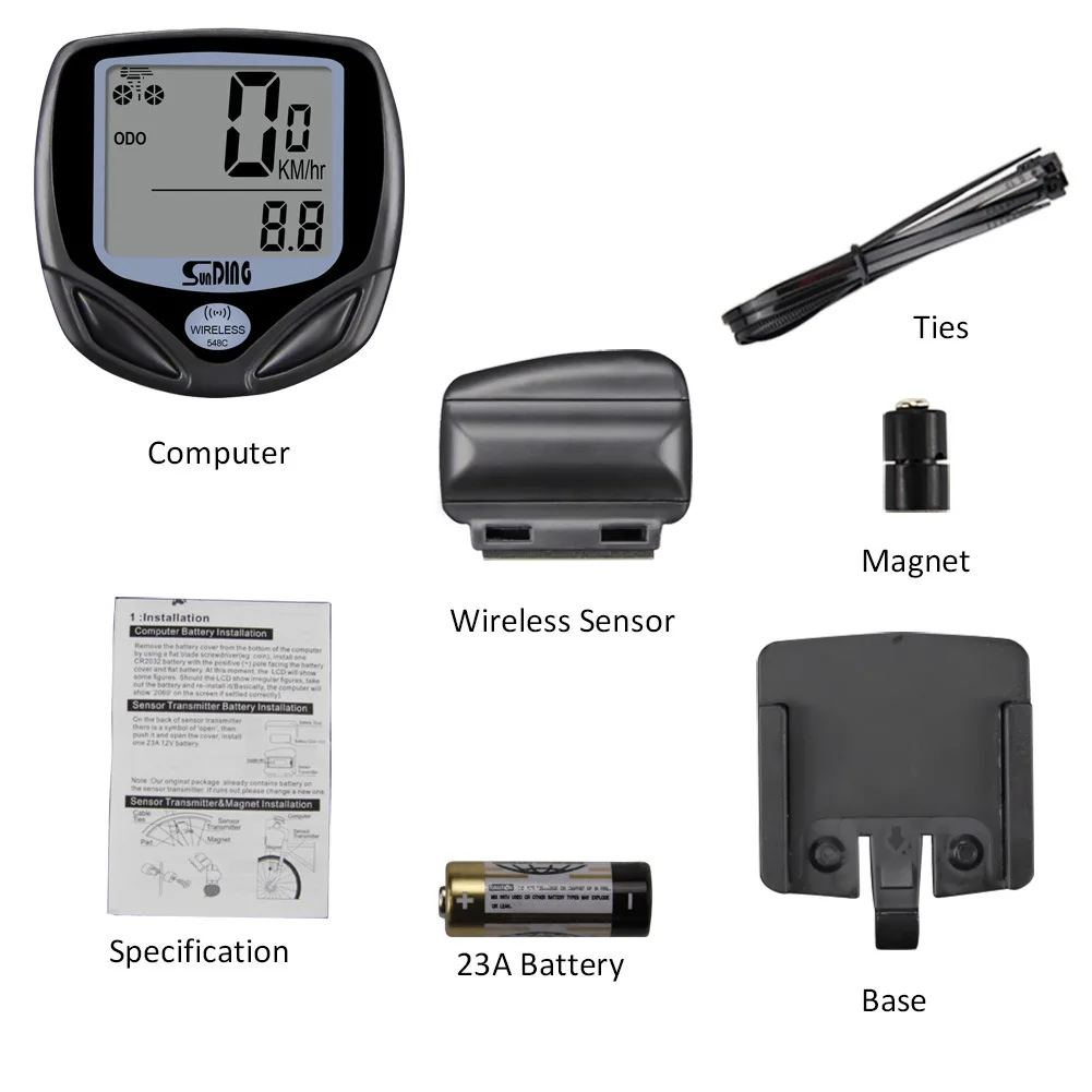 Drahtloser Fahrradcomputer, wasserdichter Magnetsensor, Fahrradtacho, digitaler Fahrrad-Kilometerzähler