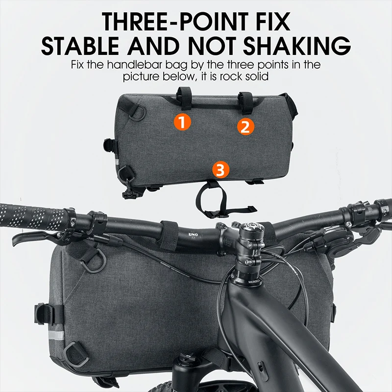 WEST BIKING Multifunktionale Lenkertasche 6,2 l große Kapazität MTB – Bild 6