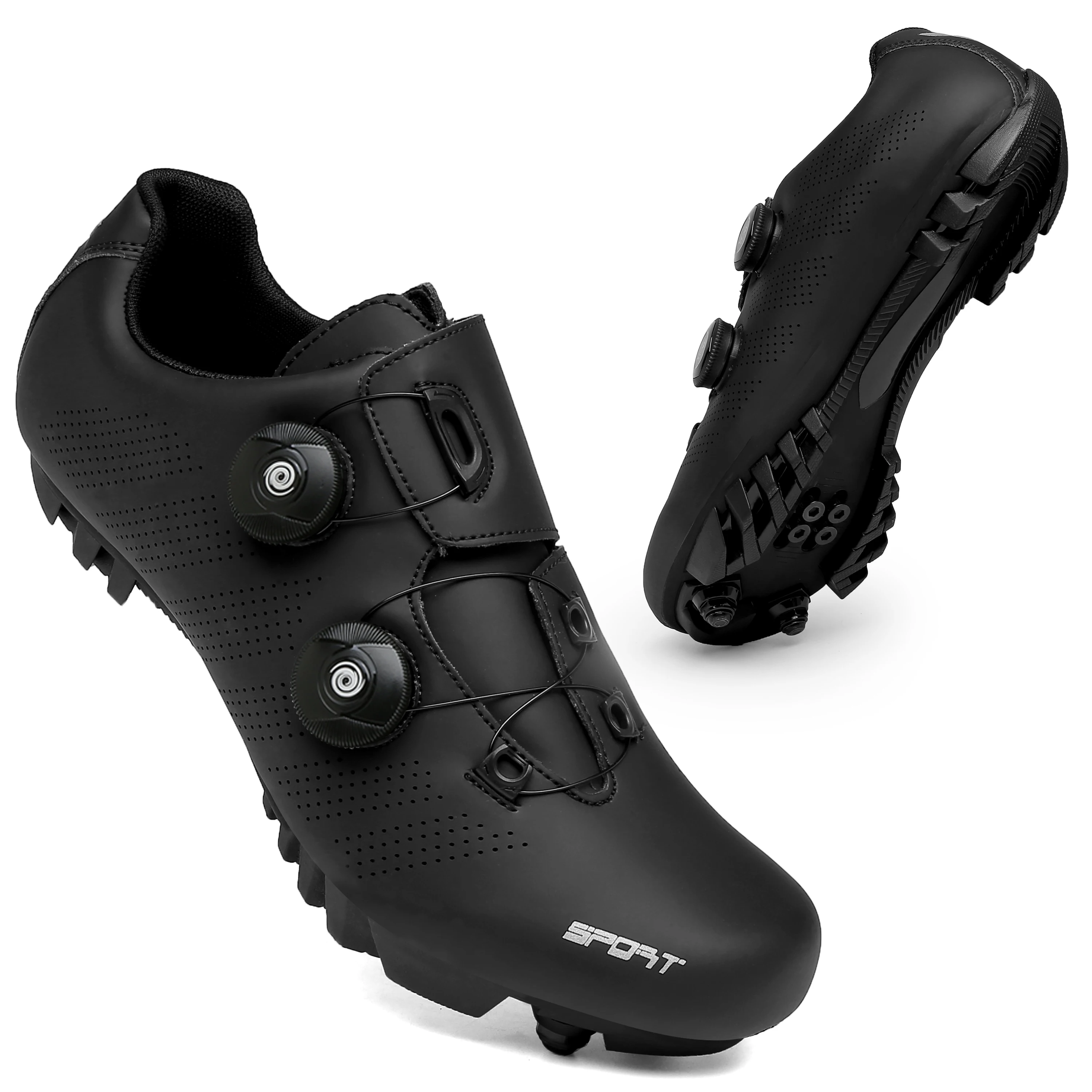 MTB-Fahrradschuhe für Herren, 209, weiß, professionelles Rennrad, SPD – Immagine 6