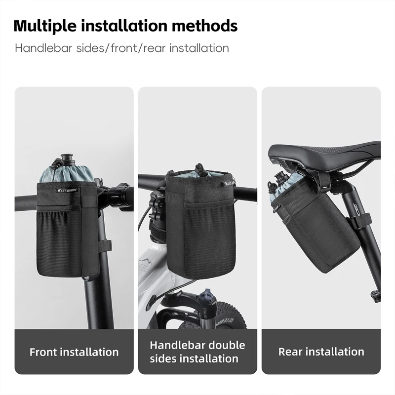 WEST RADFAHREN Multifunktionale Fahrrad Tasche Wasser Flasche Lagerung – Bild 6