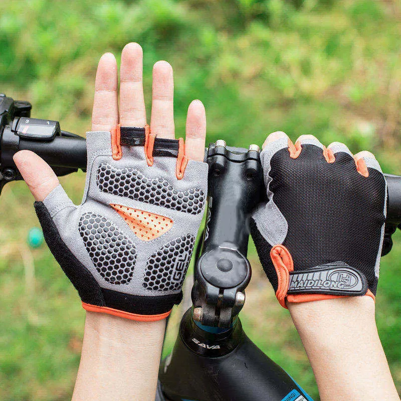 Männer Radfahren Fahrrad Handschuhe Halbe Finger Gym Handschuhe Frauen Handschuh Atmungsaktive Anti-slip