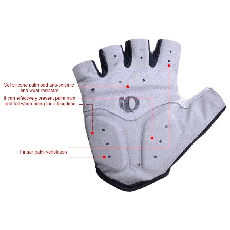 Fahrradhandschuhe Halbfinger Gel Rutschfest Schweißabsorbierend – Image 3