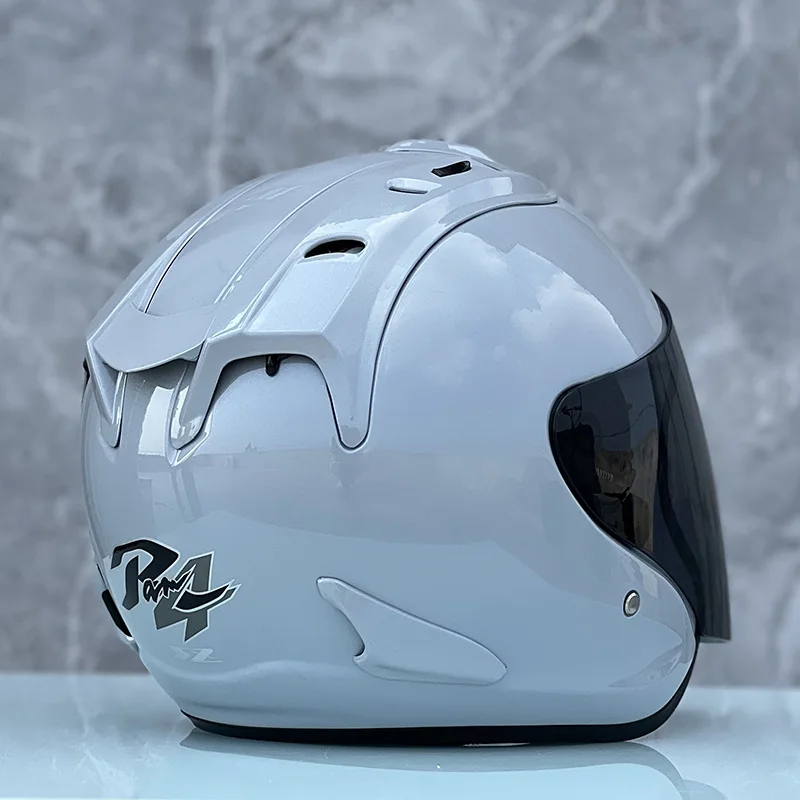 Männer und Frauen Motorrad Jethelm ECE-geprüfter Ram4 Zementgrauer Halbhelm Casco Casque Sommersaison Rennhelm