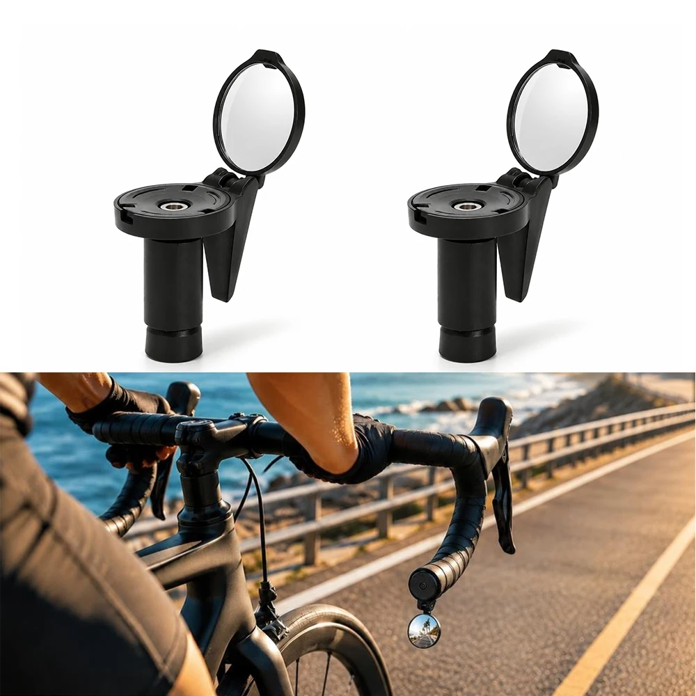 Fahrradlenker Endspiegel Fahrrad Rückspiegel HD Spiegel 360° ° Drehen Sie konvexe MTB Rennrad Lenker Spiegel