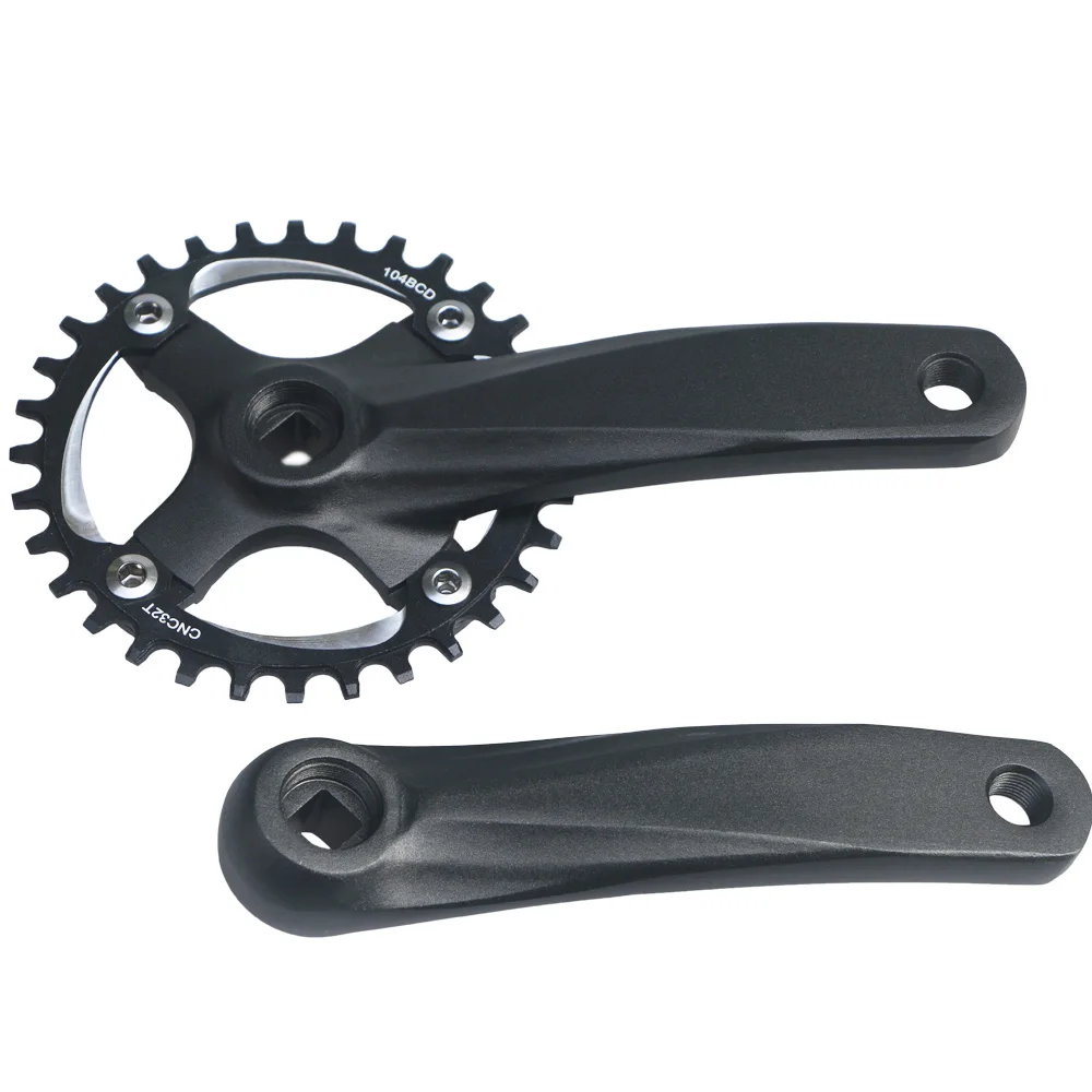 104BCD Fahrradkurbel-Kettenblatt 152/165/170mm Vierkantloch MTB – Immagine 4