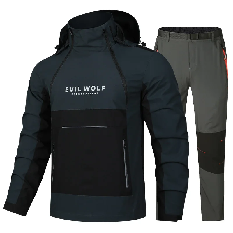 Motorrad-Regenanzug: Regenschutzjacke und -hose für Camping, Wandern, Angeln - Ideal für Motorradfahrer