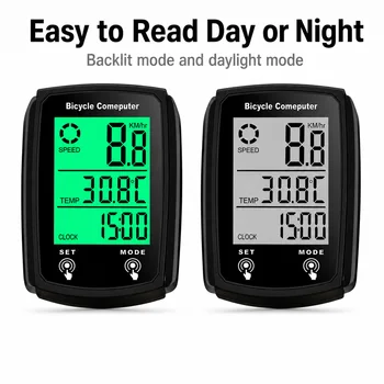 Fahrradcomputer LCD Digitaler Kabelgebundener Fahrradcomputer Tachometer Fahrrad-Geschwindigkeitsmesser
