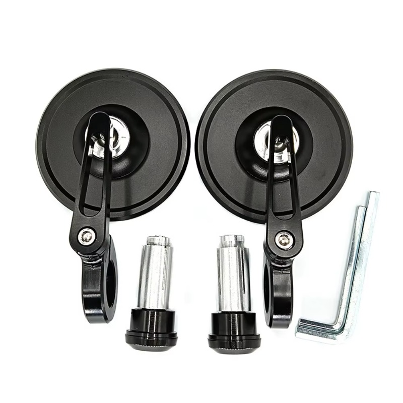 Motorradspiegel aus Aluminium für Lenkerende 7/8" 22MM Seitlich Verstellbare Rückspiegel