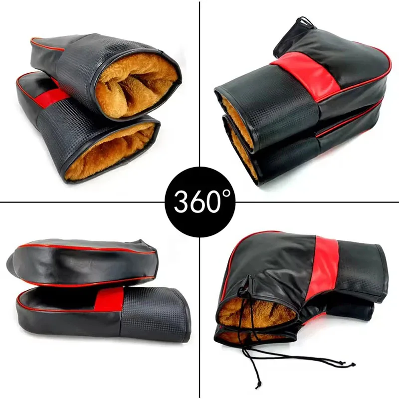 1 Paar Winterwarme Motorradhandschuhe, Lenkerhandschuhe, Schützende – Image 6