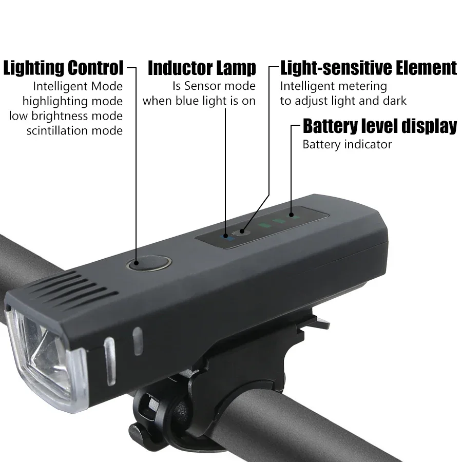 1000LM Fahrrad Led Front Licht LED USB Aufladbare Smart Sensor – Bild 6