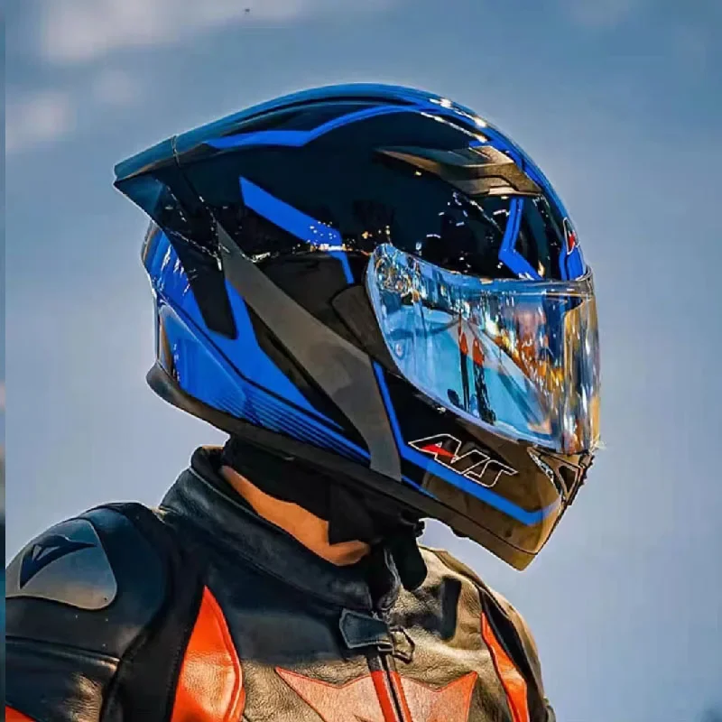 Motorrad Helm Full Face Doppel Objektiv Off-road Racing Helm Capacetes – Bild 3