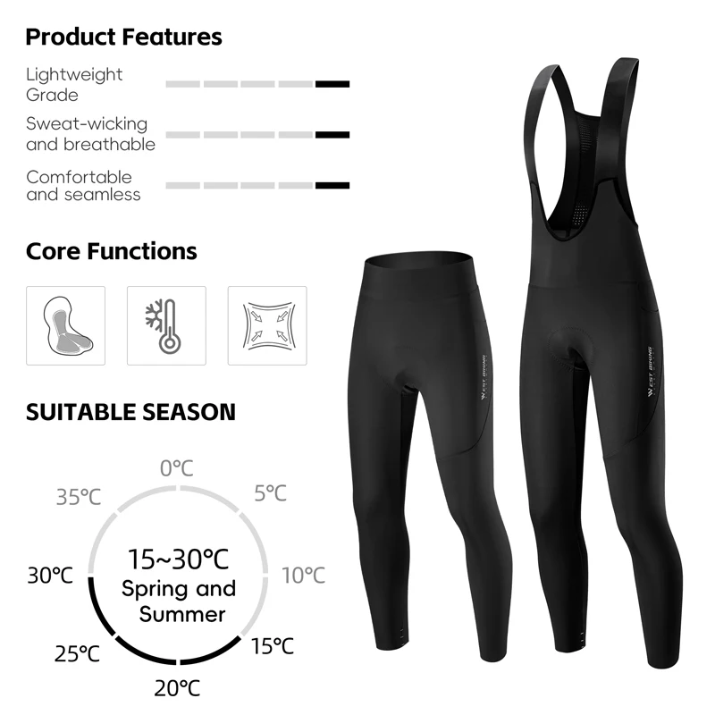 WEST BIKING Herren Damen Radhose Sommer Schnelltrocknend 3D – Image 3