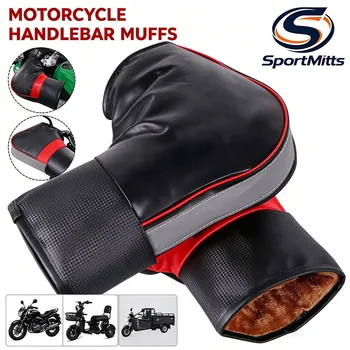 1 Paar Winterwarme Motorradhandschuhe, Lenkerhandschuhe, Schützende Motorrad- und Roller-Handgriffmanschetten