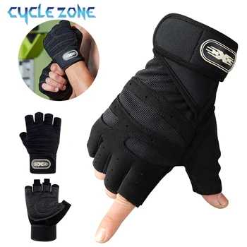  Radfahren Halbe Finger Handschuhe Outdoor Fitness Schwergewicht Training Handschuhe Atmungsaktive Anti-Slip