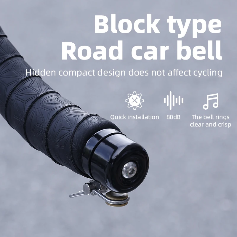 Fahrradklingel, gebogener Lenkerstopfen, Glocke, Horn, wasserdicht, 80 dB laut, hohe Dezibel-Ring