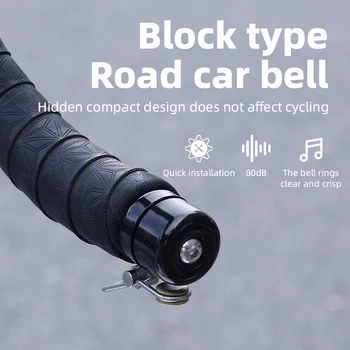 Fahrradklingel, gebogener Lenkerstopfen, Glocke, Horn, wasserdicht, 80 dB laut, hohe Dezibel-Ring