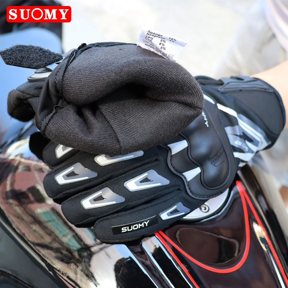 SUOMY Winter Motorrad Handschuhe Winddicht Wasserdicht Guantes Moto – Bild 3
