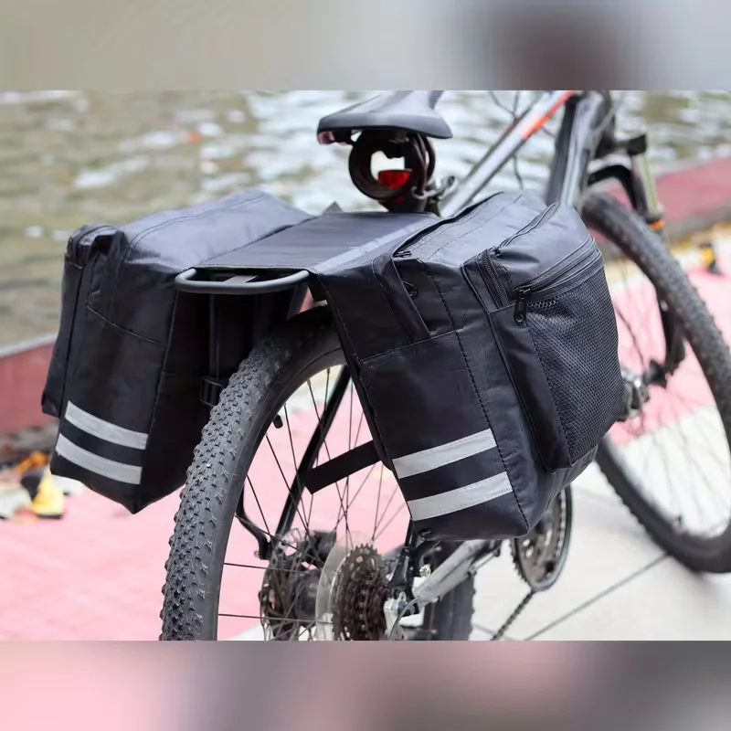 Hochkapazitäts-Fahrrad-Gepäckträgertasche mit doppelter Seite und strapazierfähiger Reisetasche