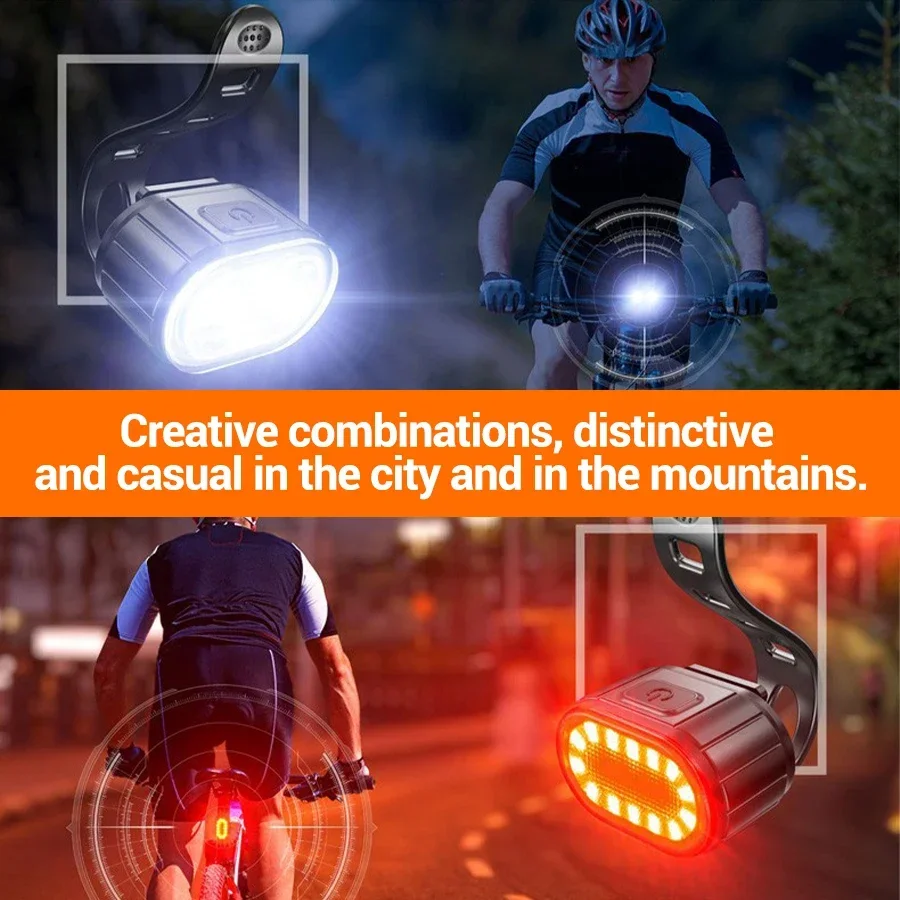 Radfahren Fahrrad Vorne Hinten Licht Set Fahrrad USB Ladung – Bild 5
