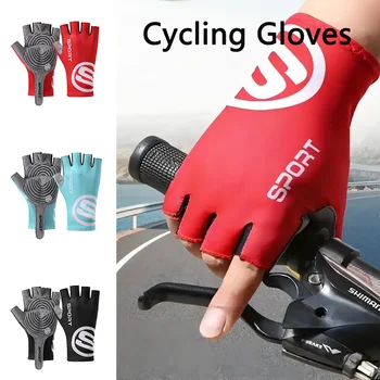 Radfahren Handschuhe Atmungsaktive Anti-Slip Sonnenschutz Halbe Finger Handschuhe Anti-UV Feuchtigkeit Wicking