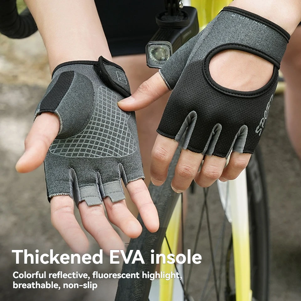 Fahrrad-Sport-Halbfingerhandschuhe Atmungsaktive Rutschfeste – Bild 4