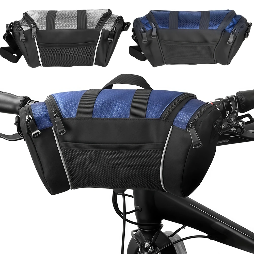Kleine Fahrrad-Lenkertasche Praktische Vordere Fahrradtasche Aufbewahrungsbeutel mit Schultergurt Kleine