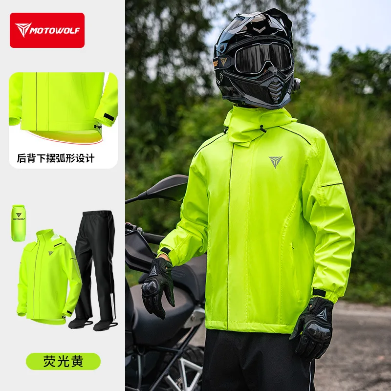 Motowolf Motorrad-Regenanzug Wasserdichter Zweiteiliger – Image 4