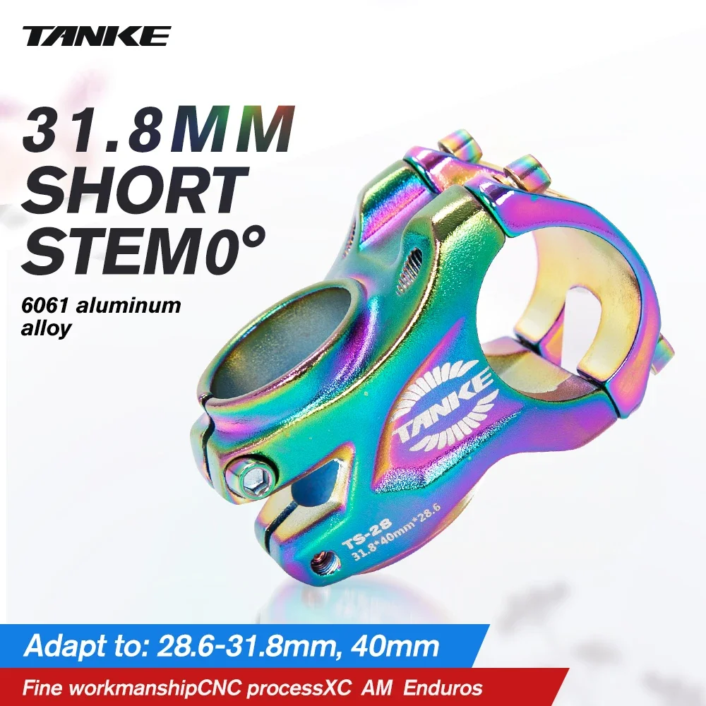 MTB Hochfester leichter Fahrradvorbau CNC-Aluminiumlegierung 0 Grad Rise AM Enduro für 40 mm / 31,8 mm