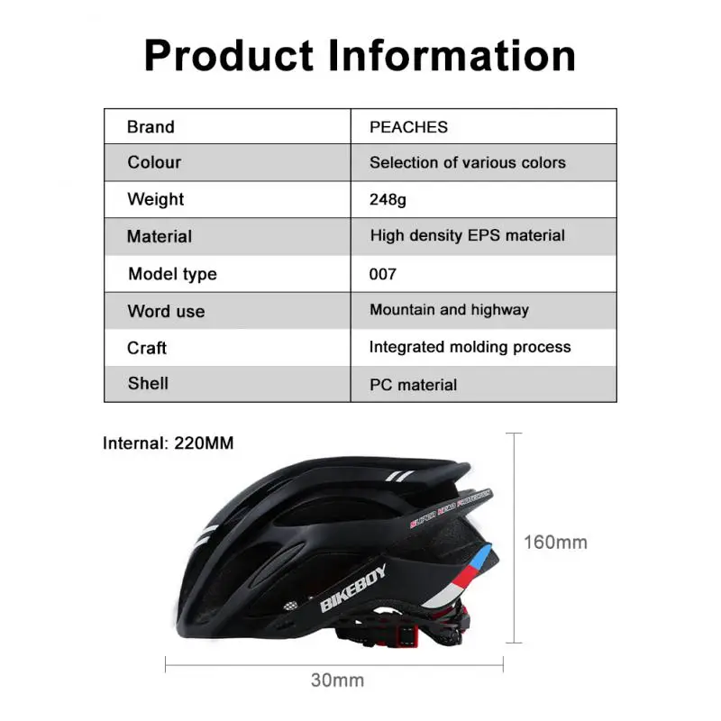 MTB Fahrrad Helm Mit Rücklicht Für Männer Frauen Sport Radfahren Helm – Image 6