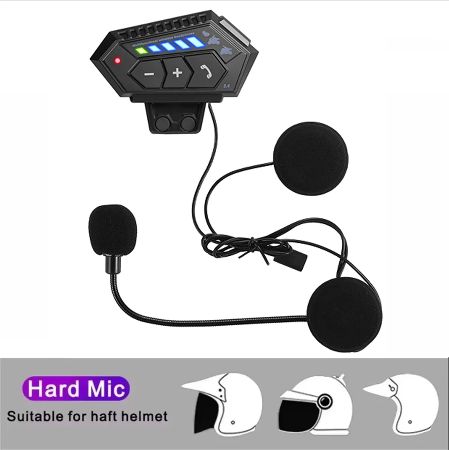 Motorrad Helm Headset Bluetooth Wireless Hände-freies Anruf Kit Stereo Noise Stornieren Wasserdichte Musik
