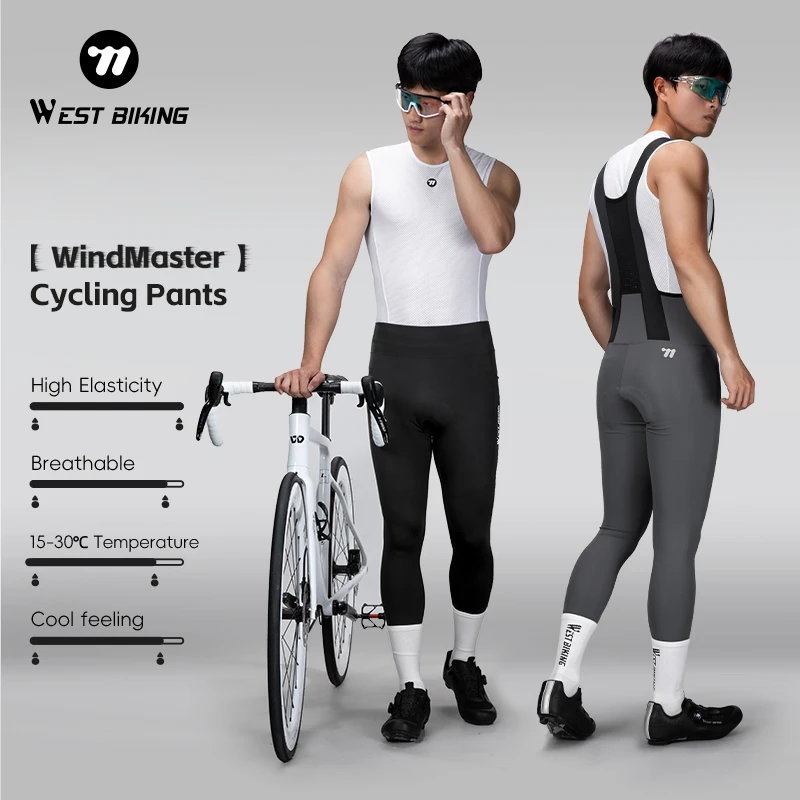 WEST BIKING Sommer-Radhose/Trägerhose, gepolsterte Strumpfhose mit Tasche, MTB, Enduro, Kompressionshose