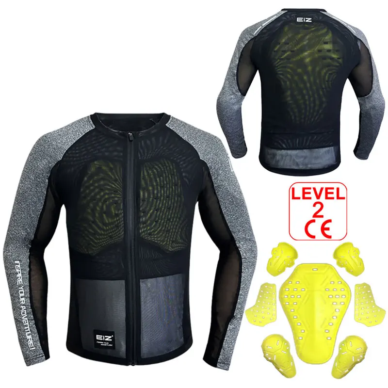 Herren-Motorradjacke, Sommer, atmungsaktiv, Motocross-Körperschutz – Image 4