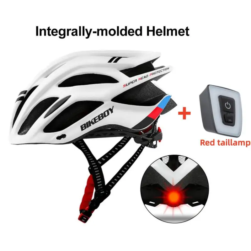 MTB Fahrrad Helm Mit Rücklicht Für Männer Frauen Sport Radfahren Helm Einstellbare Mountain Road Weiche Pad