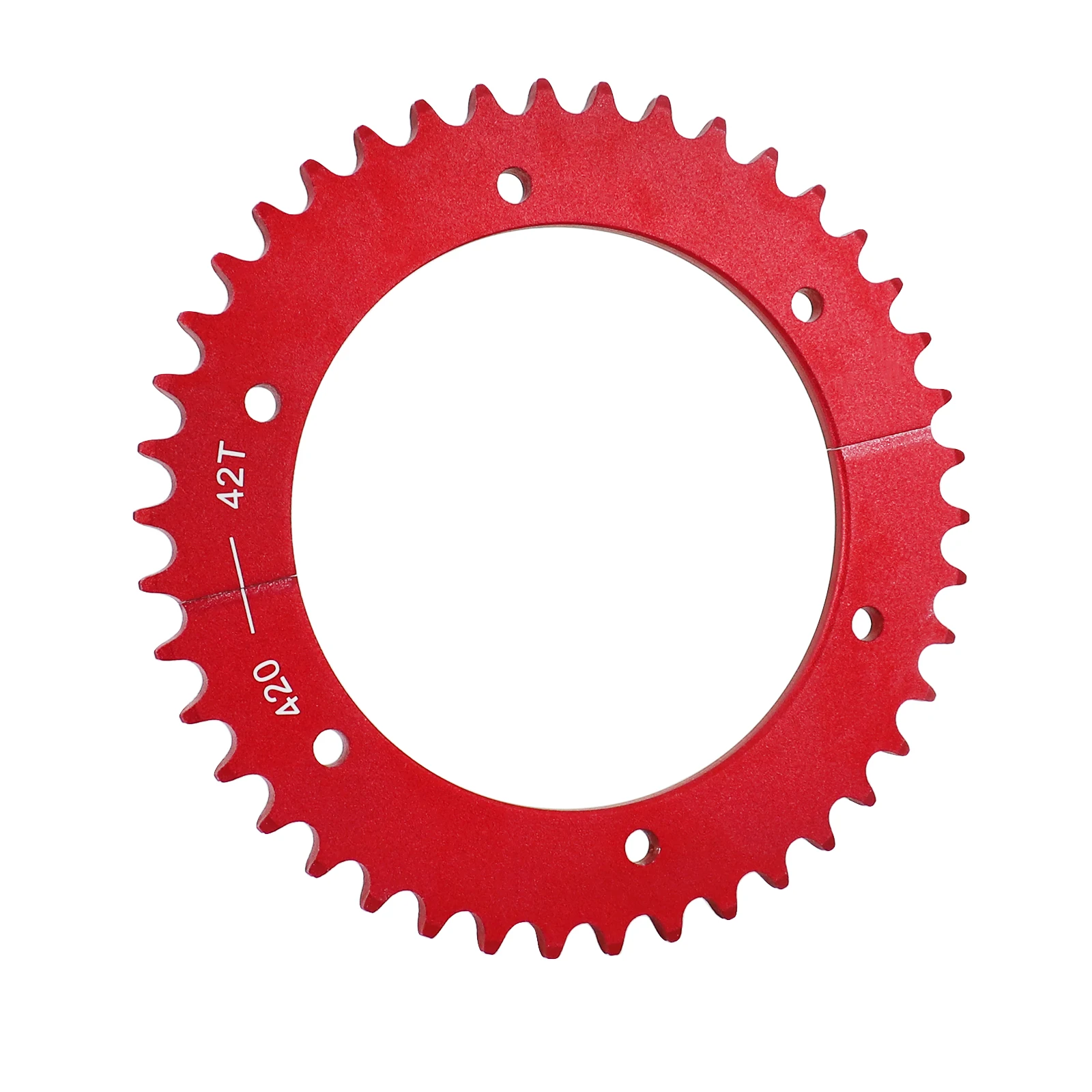 Rotes Kettenrad, geteiltes Aluminium-Kettenrad, 42 Zähne, 420 Ketten – Image 6