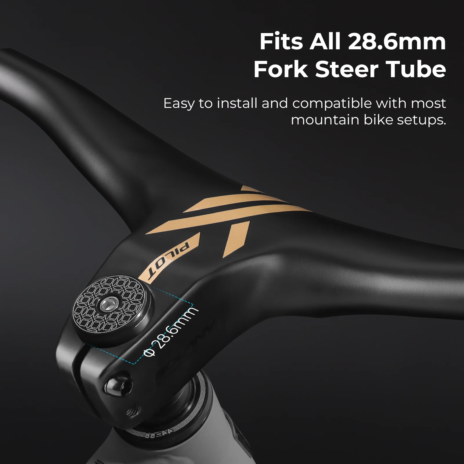 BOLANY MTB-Fahrradlenkervorbau, integrierter 775 mm -17 Grad – Image 4