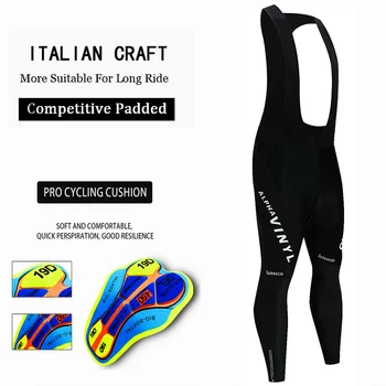 Schwarze Herren-Radtrikot-Hose mit Trägern für Frühling und Herbst - Lange Rennrad-Trägerhose - Radtrikot-Hose